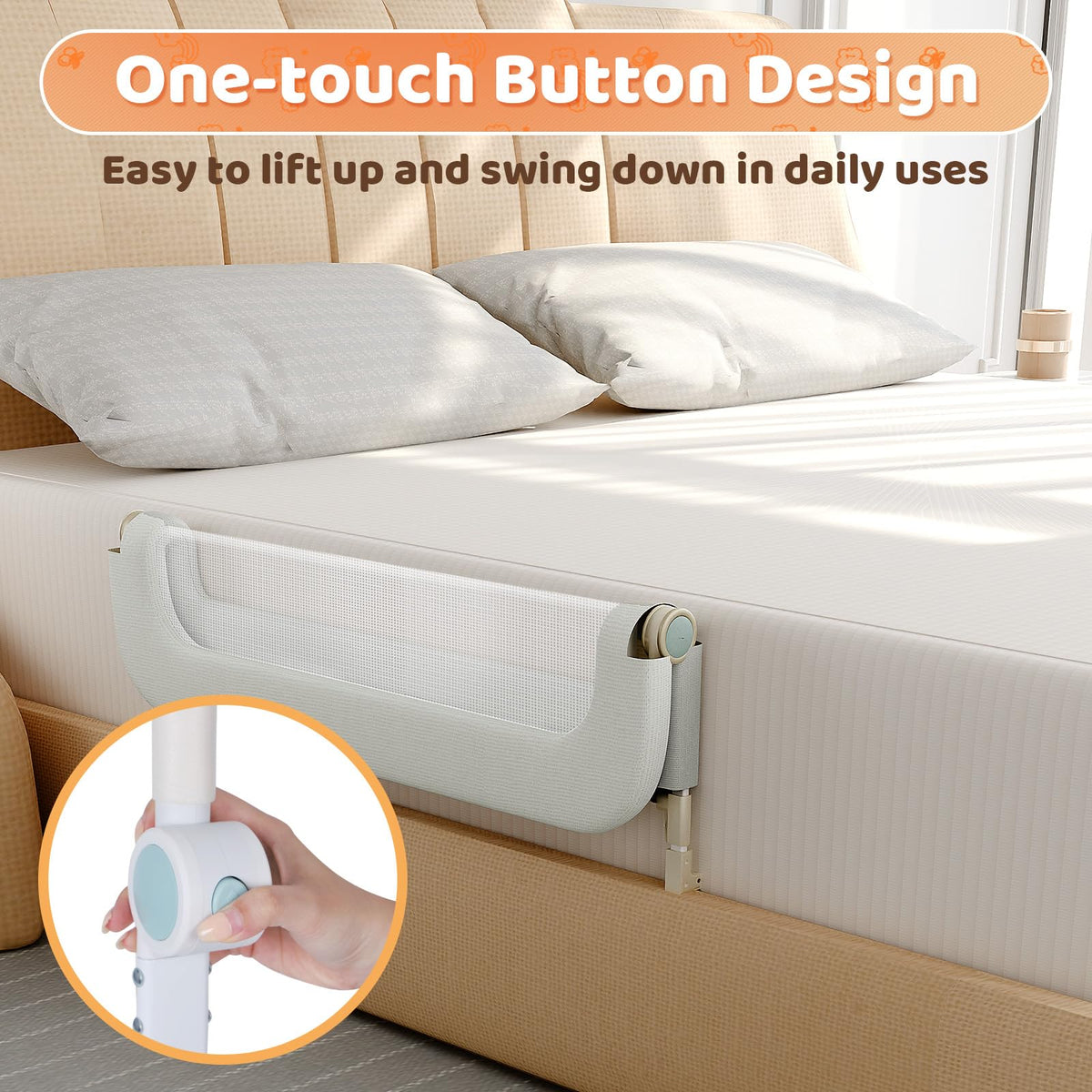 Foldable Safety Bed Rail M482610