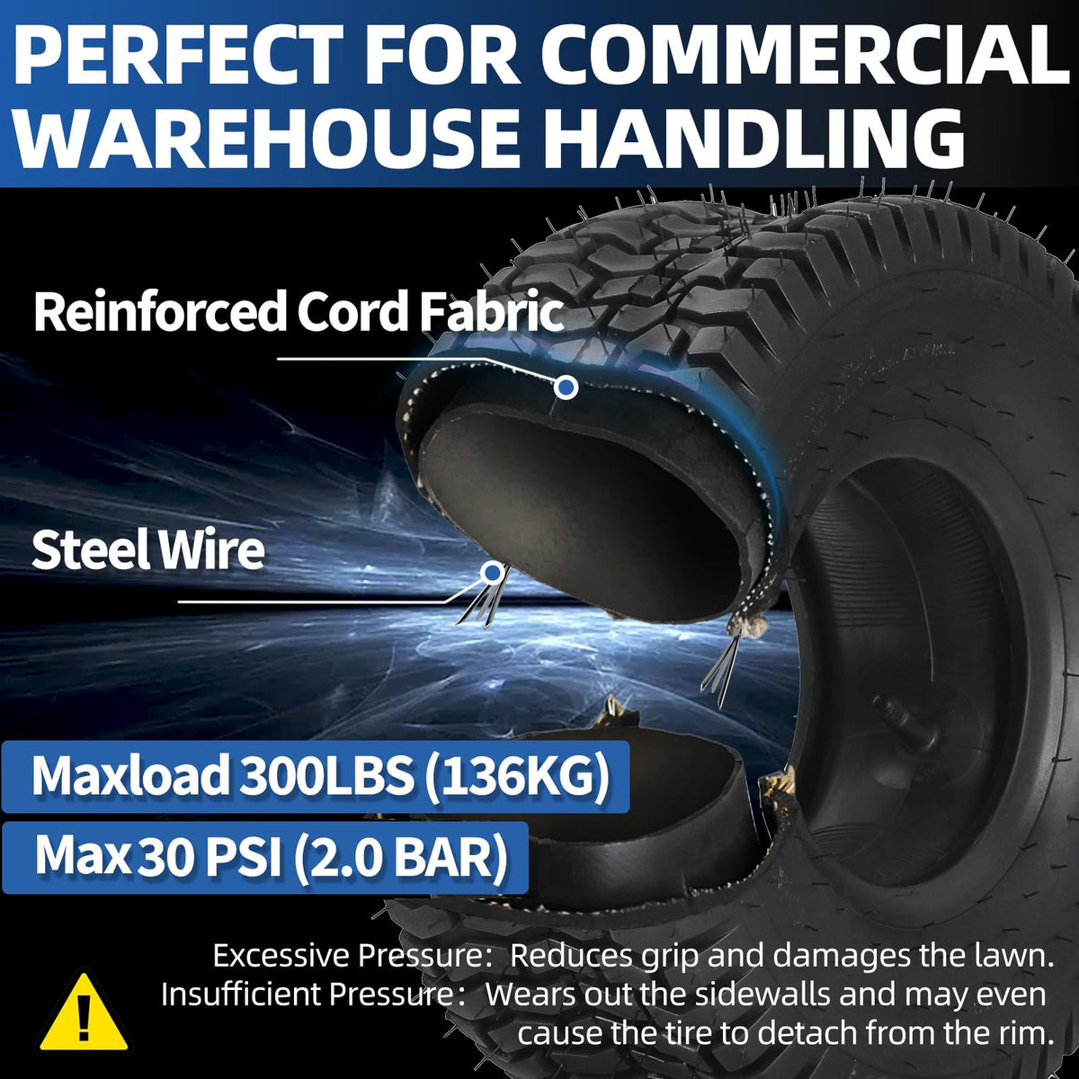 15x6.00-6 Tire and Inner Tube Set, 2 Pack T79827
