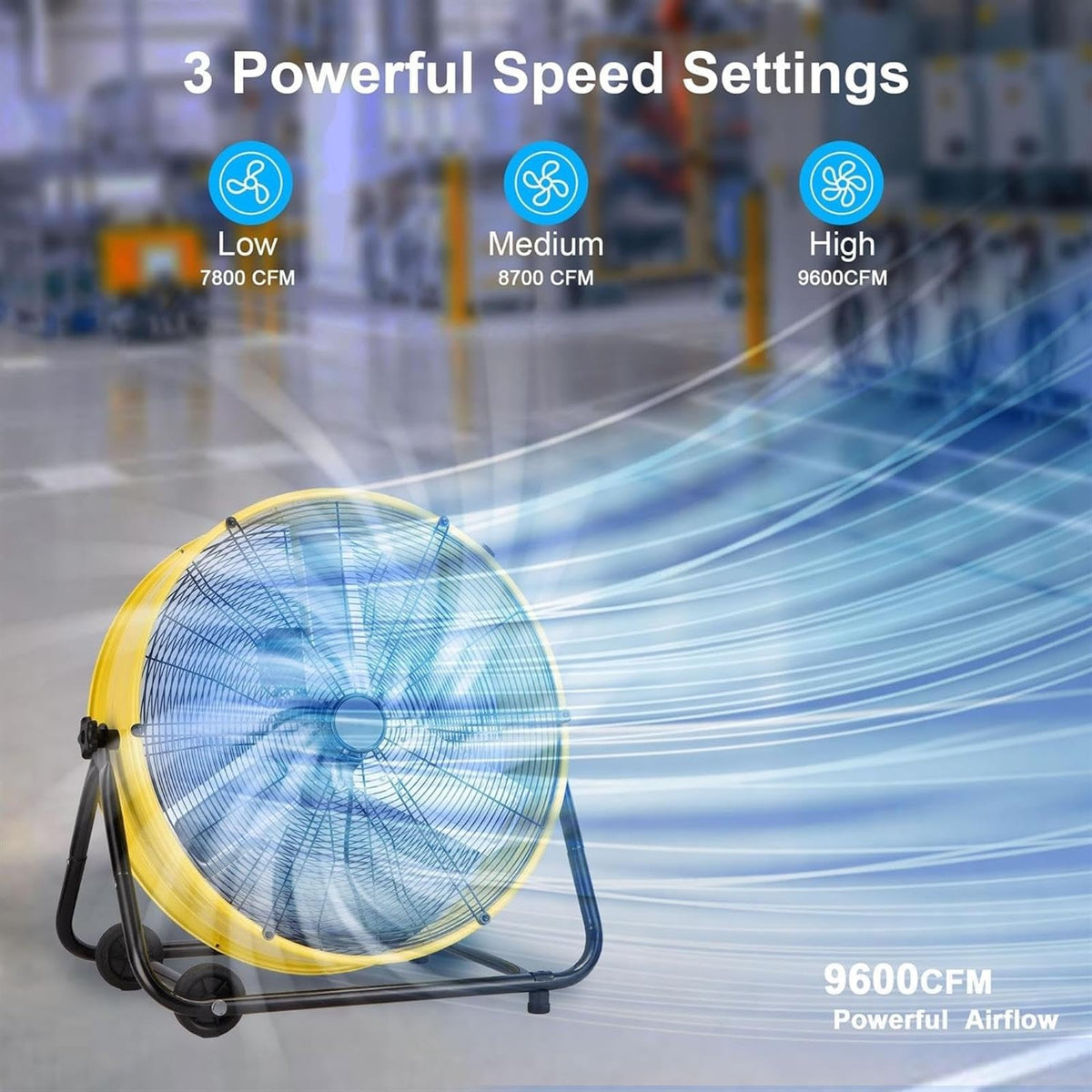 Heavy Duty 3-Speed Drum Fan X18170