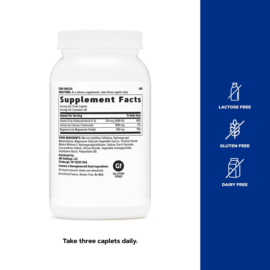 Calcium Plus Magnesium & Vitamin D-3 1000mg 180 Count N4954