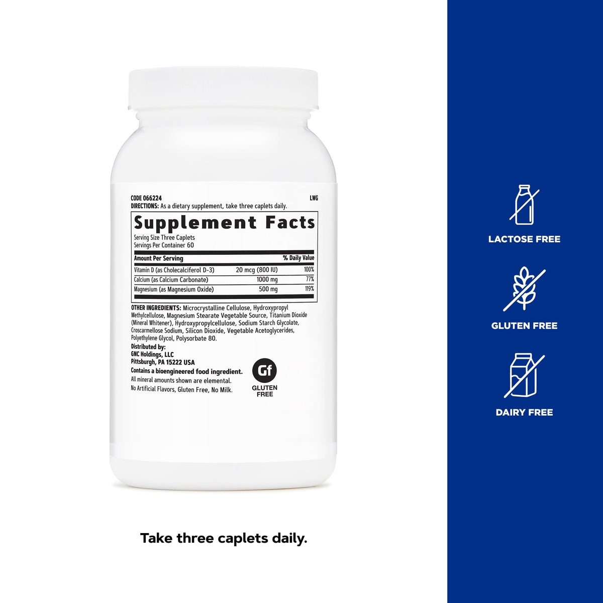 Calcium Plus Magnesium & Vitamin D-3 1000mg 180 Count N4954