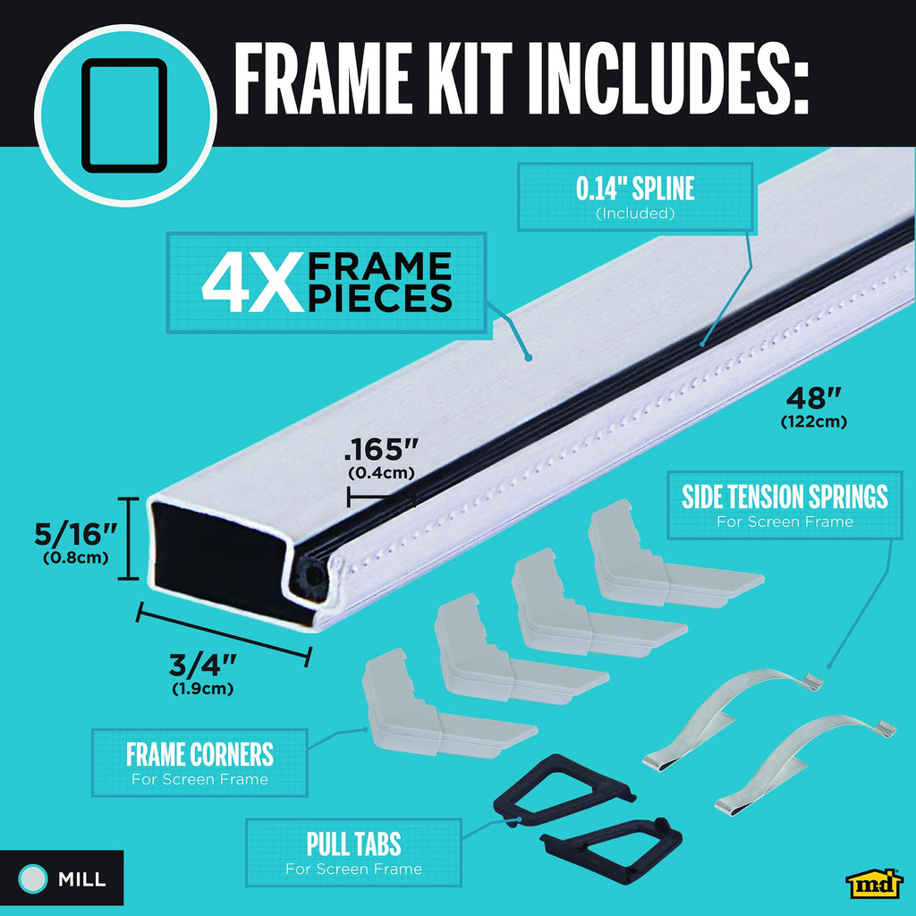 Aluminum Screen Frame Kit 5/16in x 48in x 48in R633