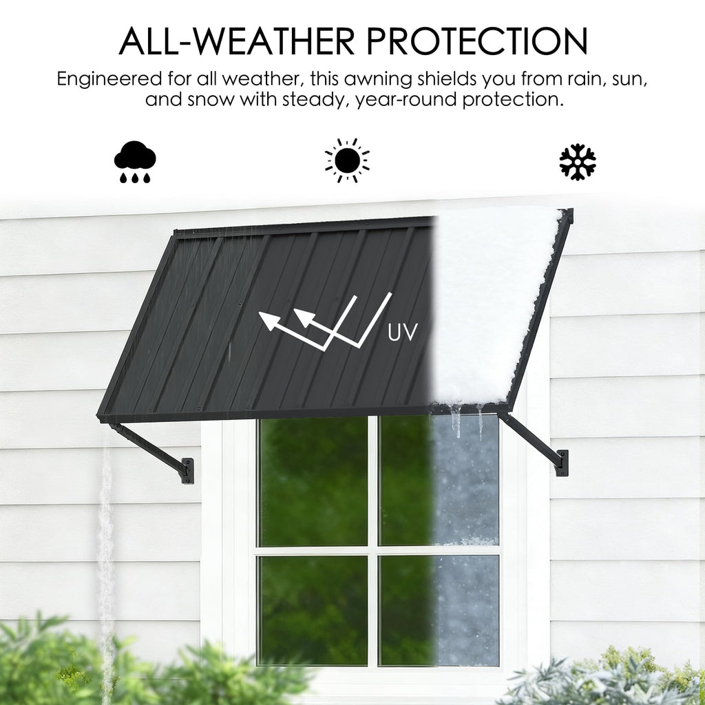 Adjustable Door Window Awning 42"W×32" W40791