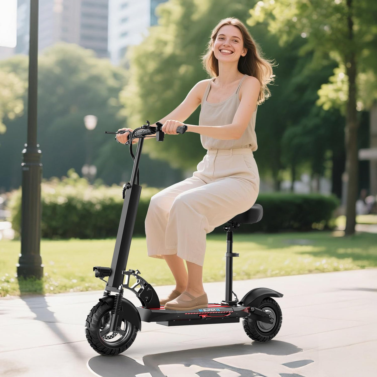 800W 45 Mile Range 25 Mph Foldable Electric Scooter with Seat Z785