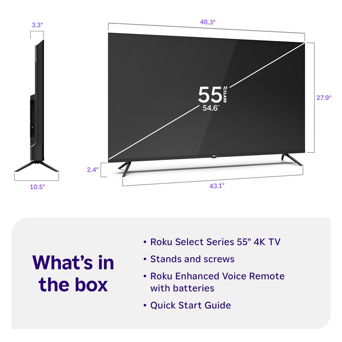 55-Inch 4K HDR LED Smart TV Y450