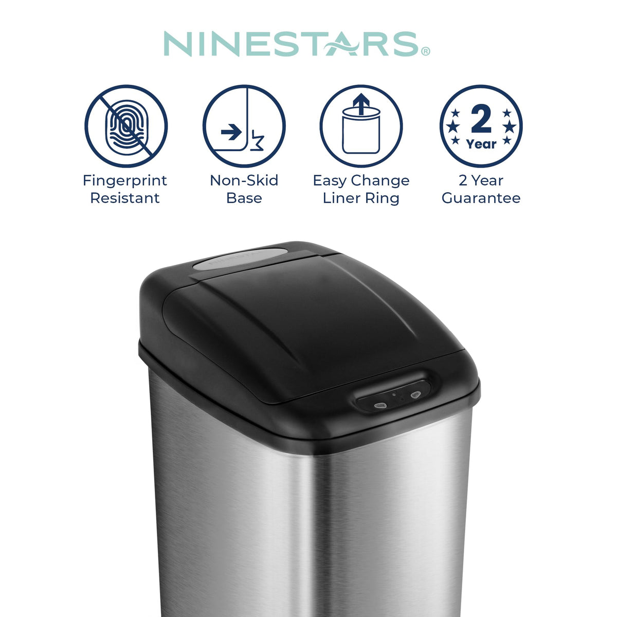 Automatic Motion Sensor Trash Can 13.2 Gal. Stainless Steel V581292