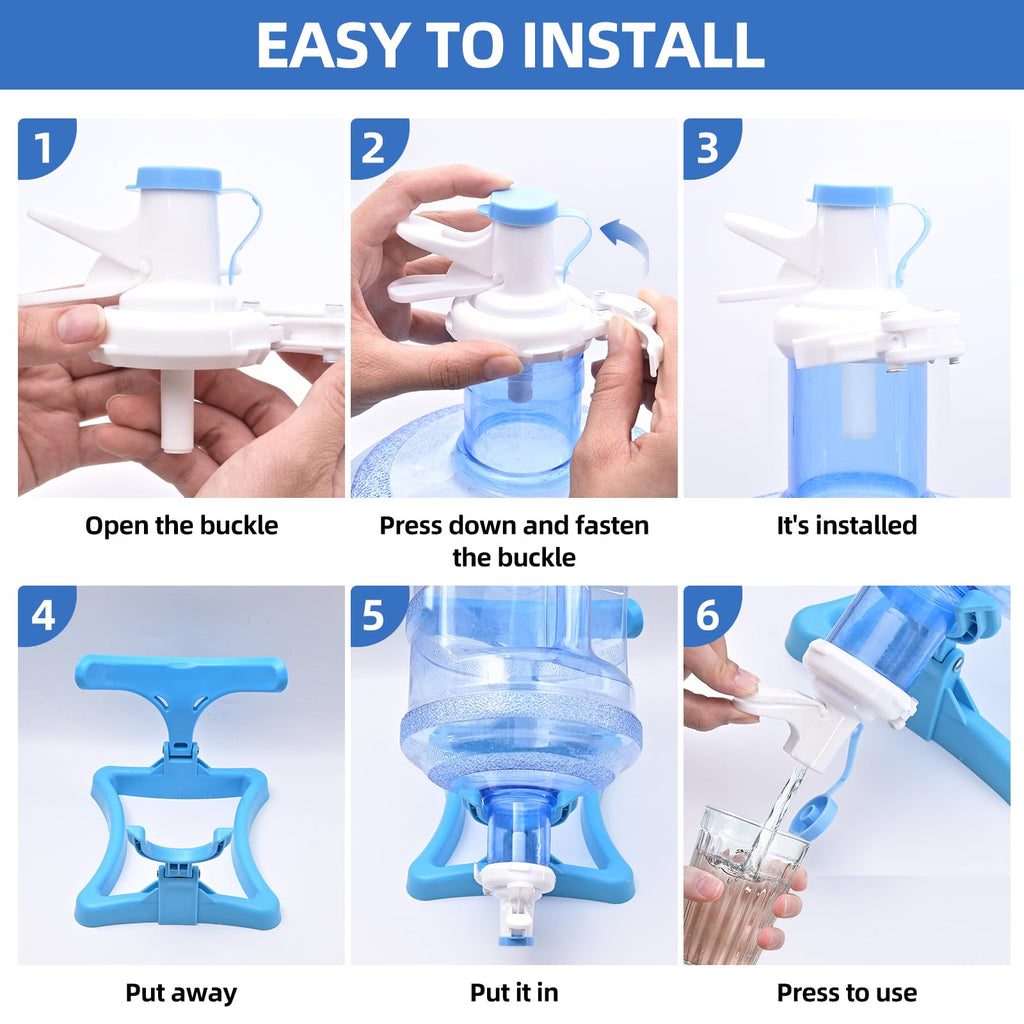 5 Gallon Collapsible Water Jug Holder and 2 Dispenser Valves L664860