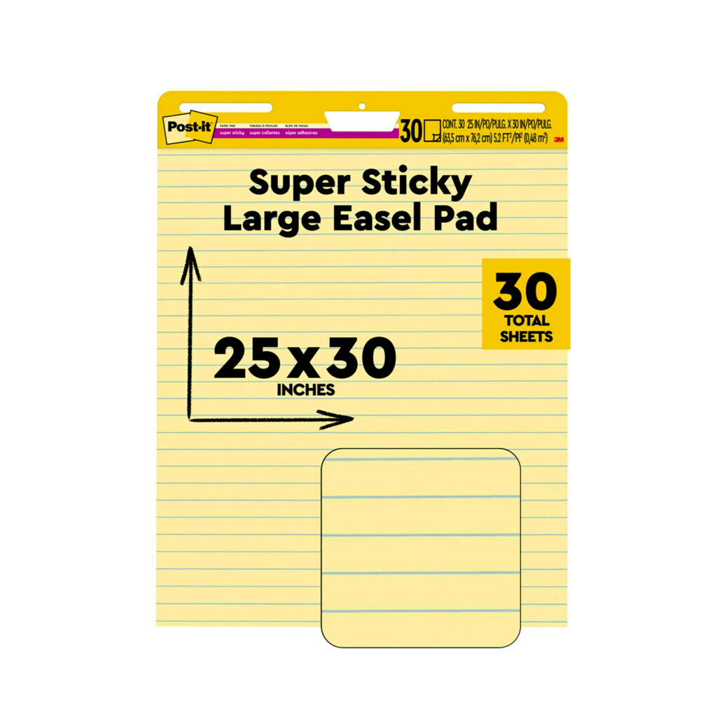 Yellow Lined Self Stick Flip Chart Paper K75667