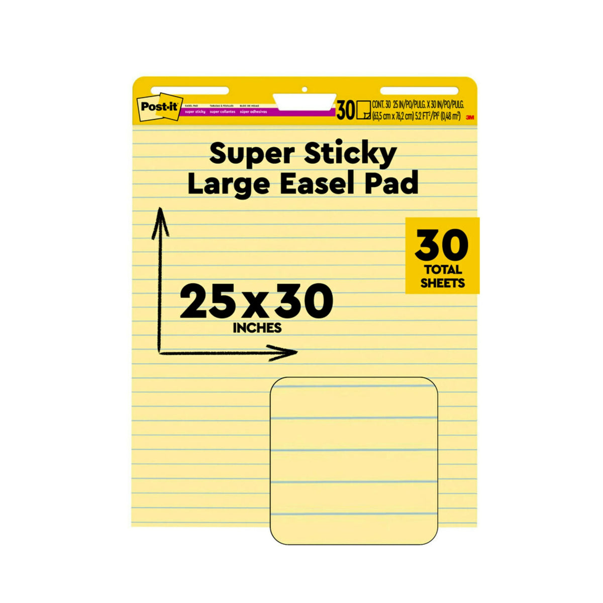 Yellow Lined Self Stick Flip Chart Paper K75667