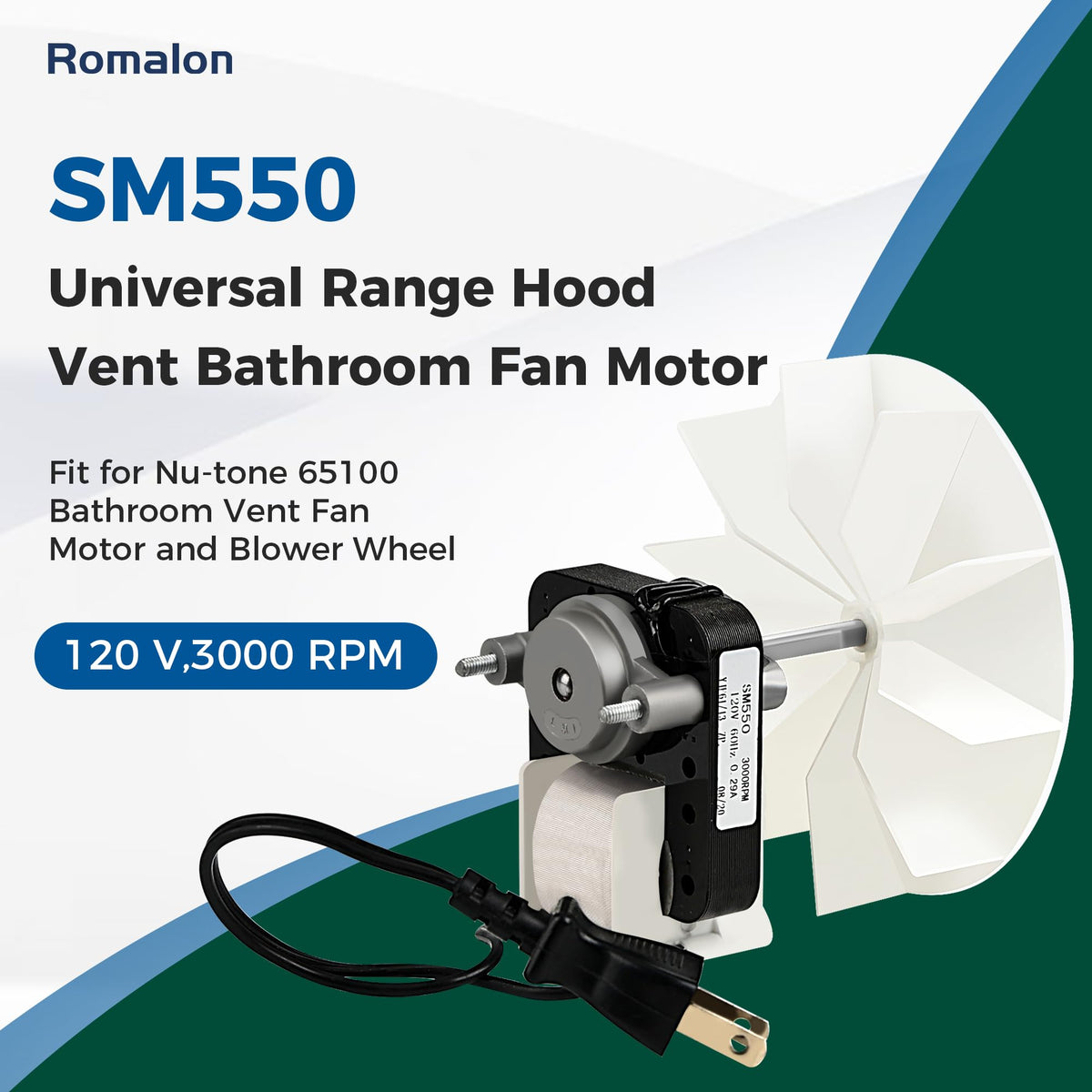 Bathroom Fan Motor Replacement Kit V40029