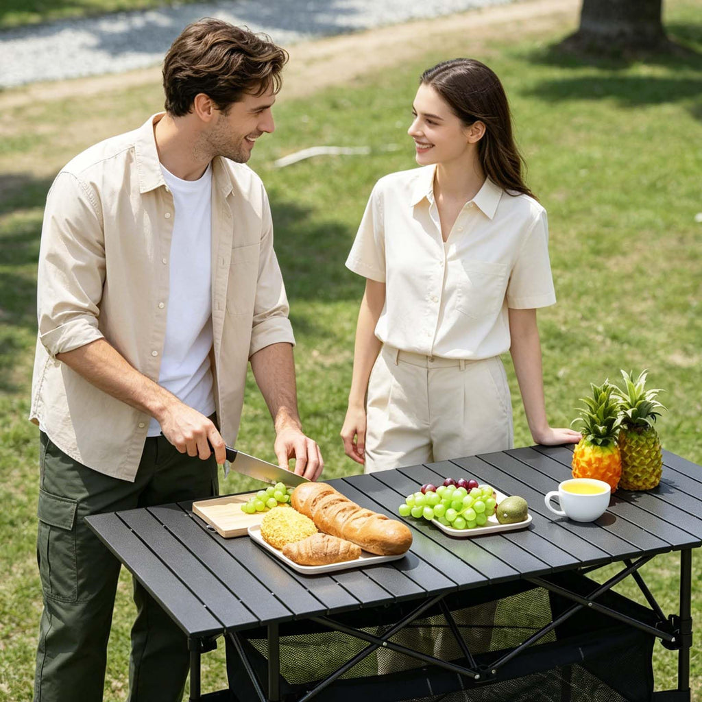 Large Folding Camping Table Adjustable Height M147