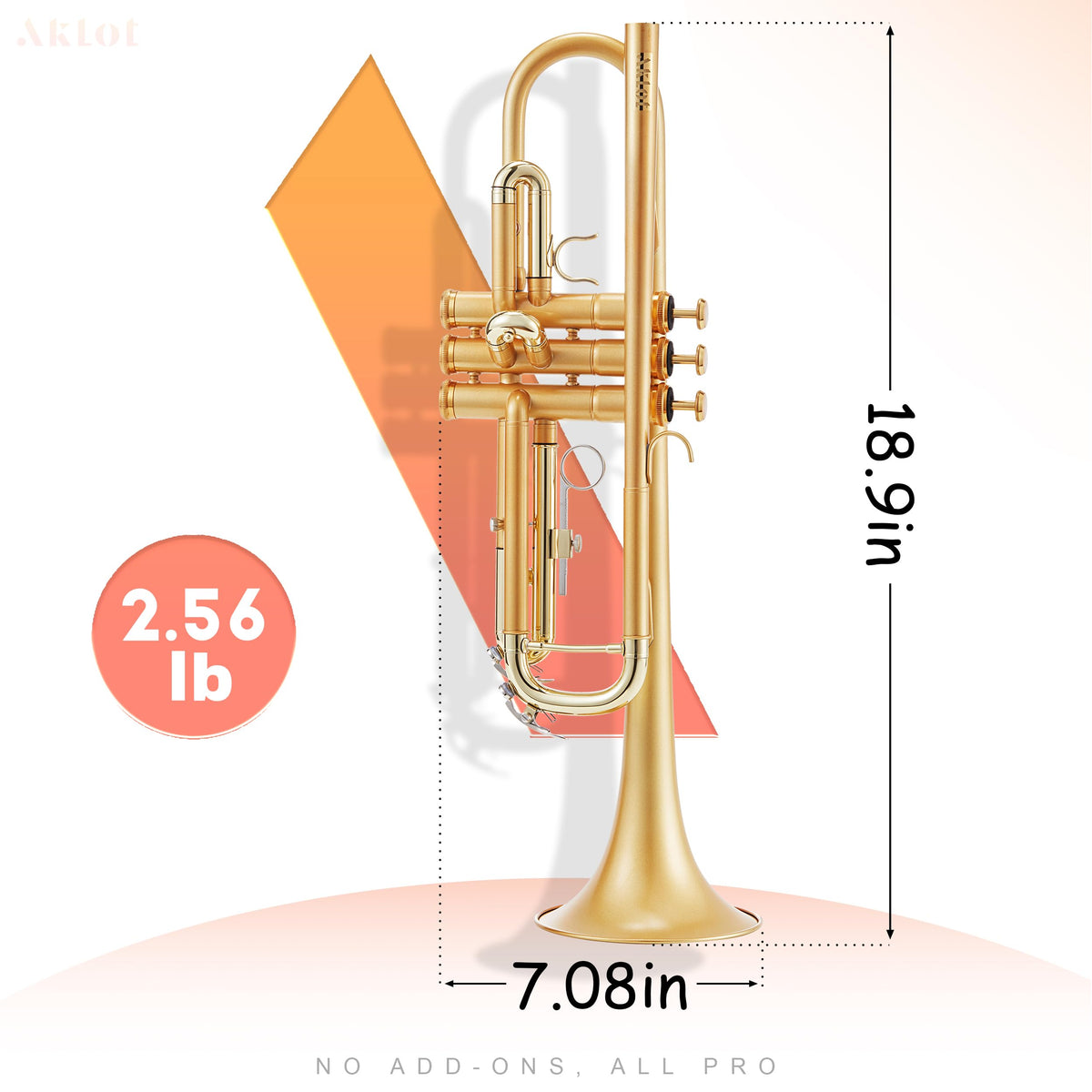 Satin Gold Bb Trumpet with Hard Case V895