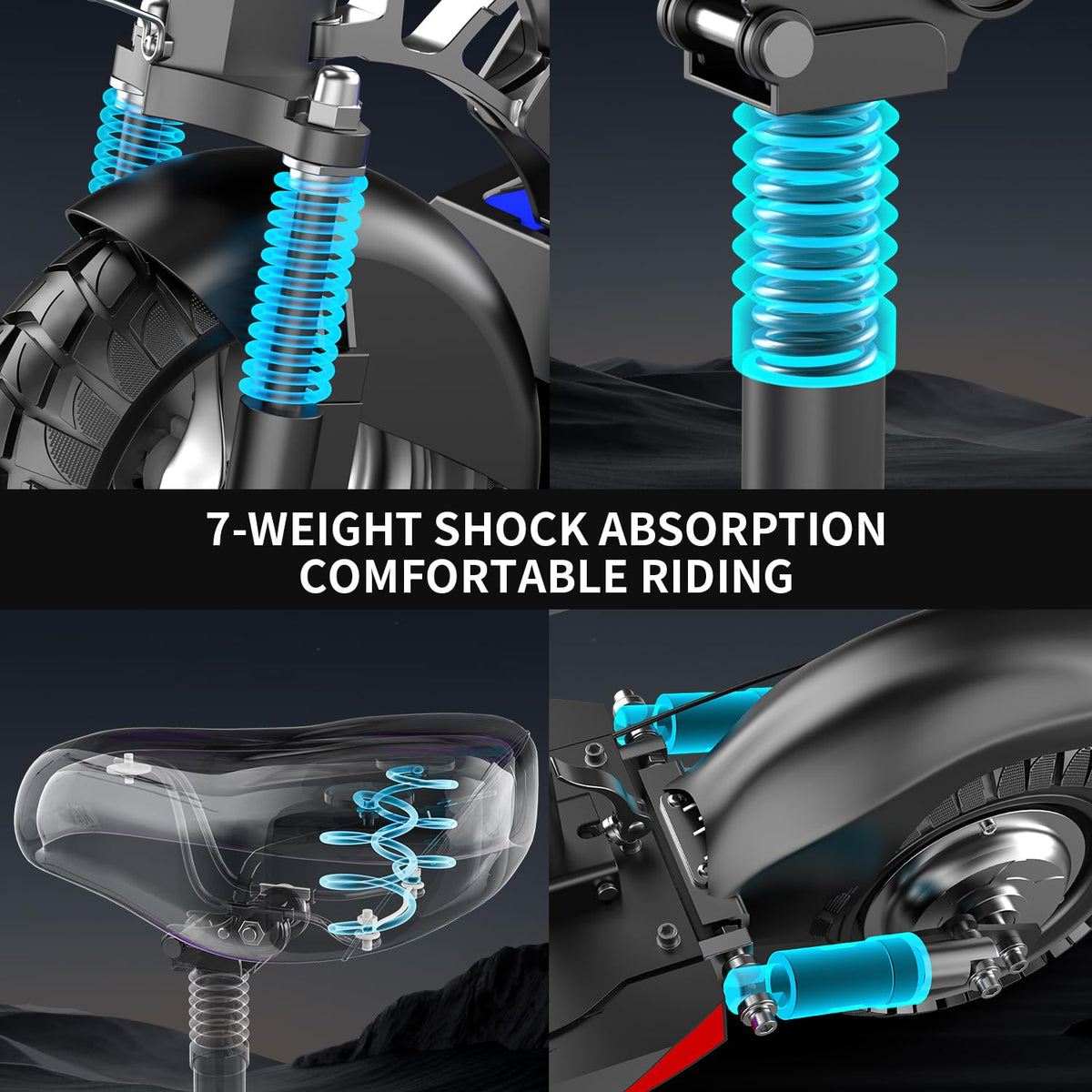 800W 45 Mile Range 25 Mph Foldable Electric Scooter with Seat Z785