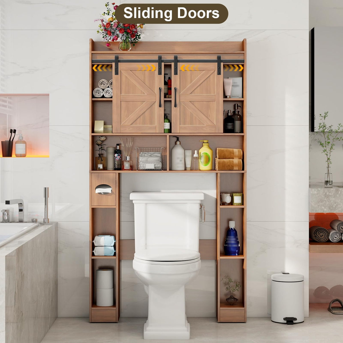 Over The Toilet Cabinet with Sliding Doors P76902