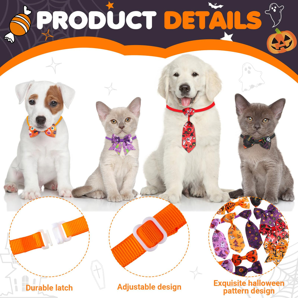 100 Pcs Dog Bow Ties Collar Set G822