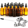 2 oz Dark Amber Dropper Bottles with Funnels P145511