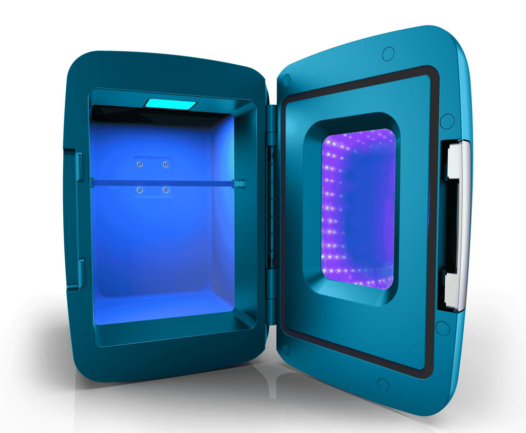 Gaming Light Up Mini Beverage Refrigerator 6 can 4 liters Blue D6399