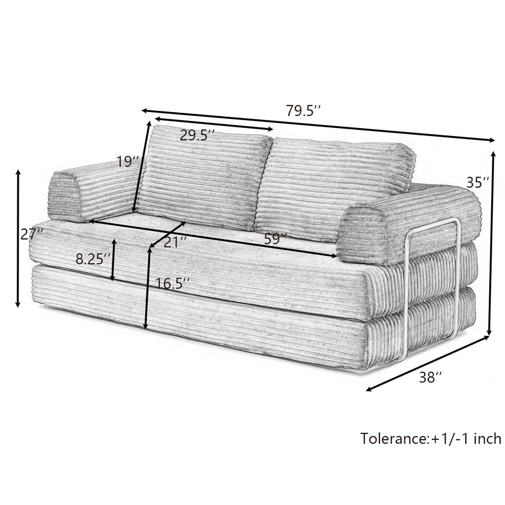 Pink Convertible Sleeper Sofa Bed G853