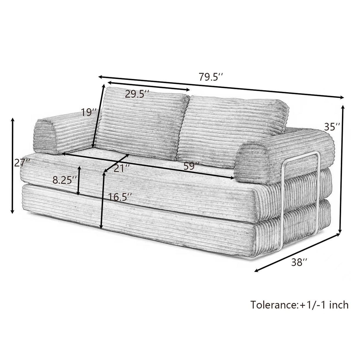 Pink Convertible Sleeper Sofa Bed G853