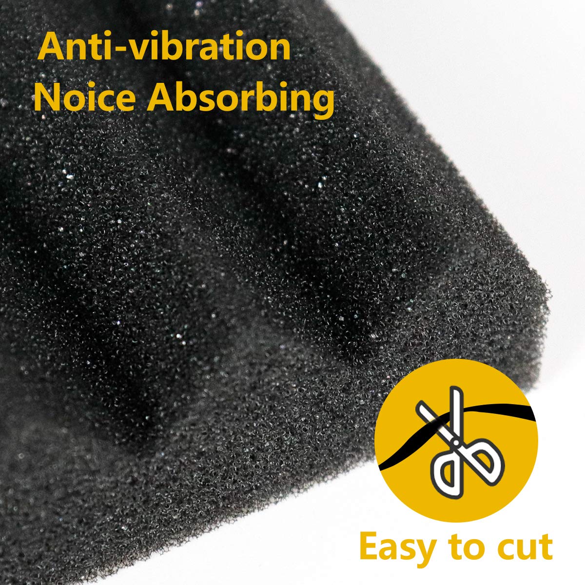 Window Air Conditioner Foam Insulation Panels, 2 Pack, Black, 17in High x 9in Wide I125854