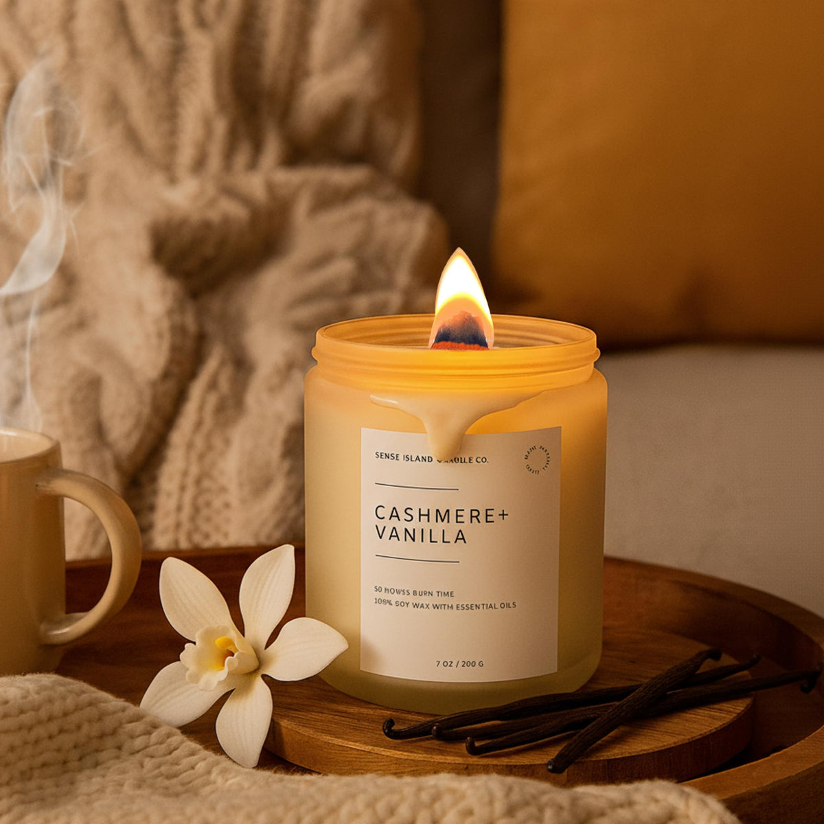 Vanilla Cashmere Scented Soy Wax Candle F439