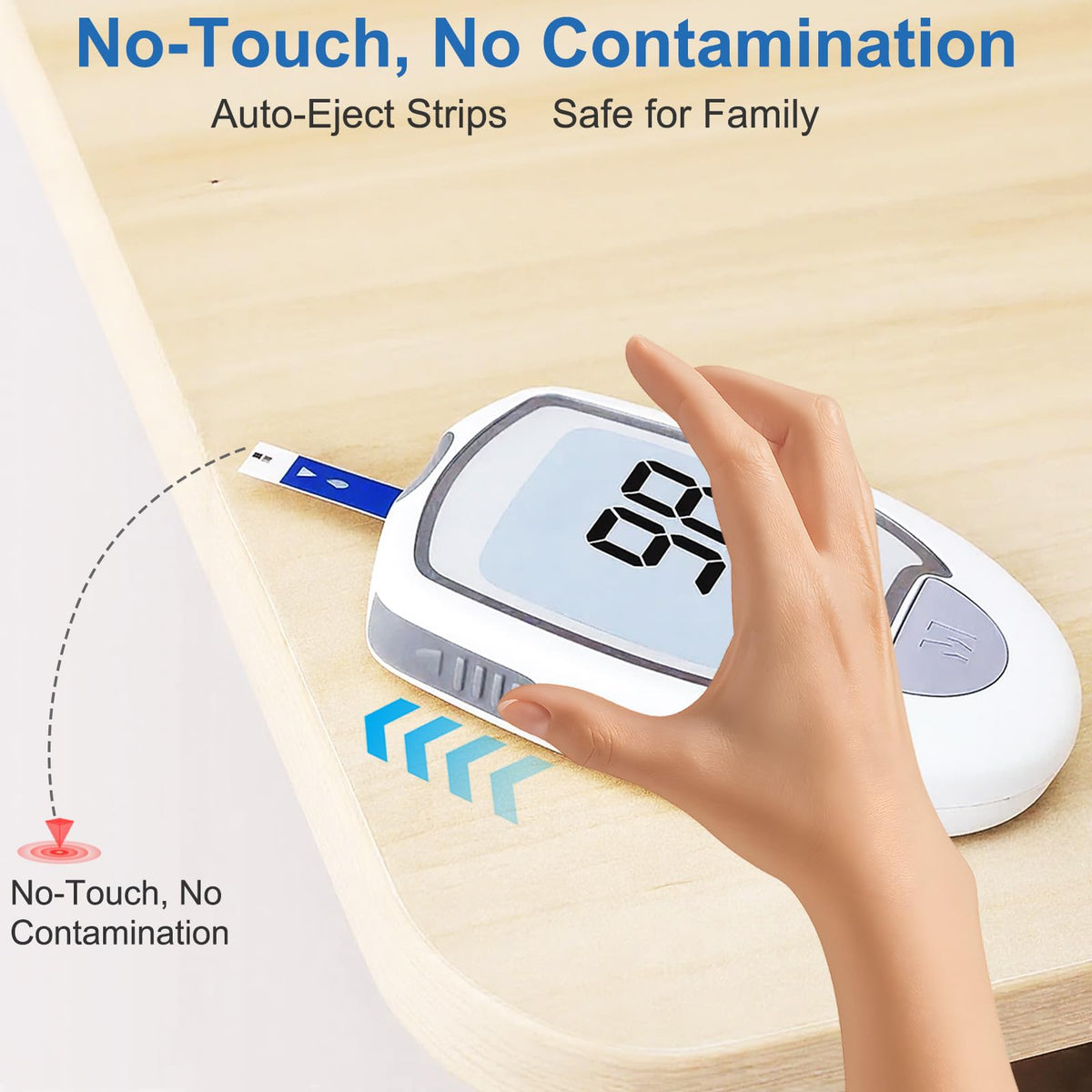 Blood Glucose Monitor Kit with 50 Test Strips & 50 Lancets K566