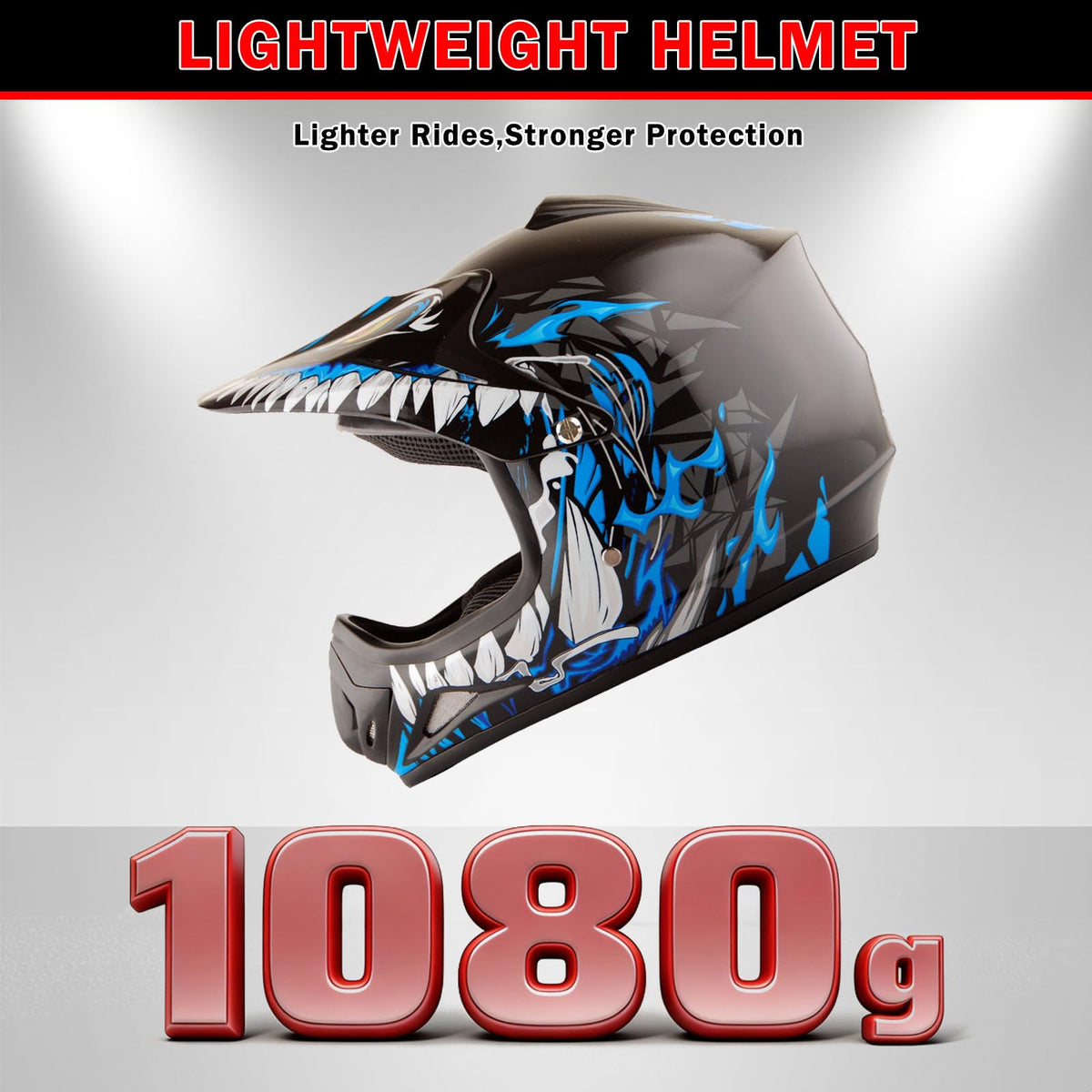 Kids Motocross Helmet with Goggles and Gloves Y598