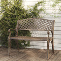Cast Iron Metal Garden Bench with Antique Bronze Finish O718011