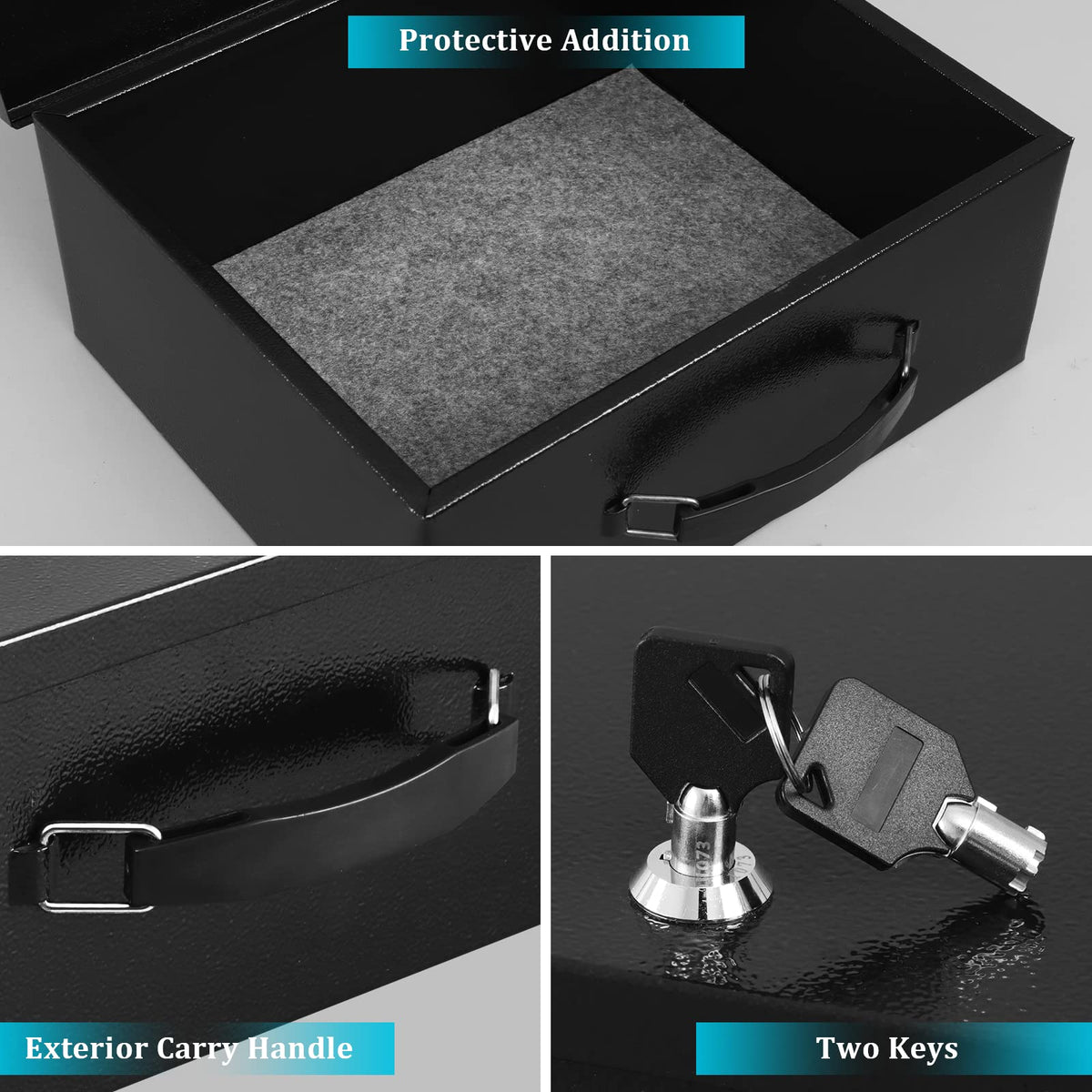 Fire Resistant Document Lock Box with Key J643