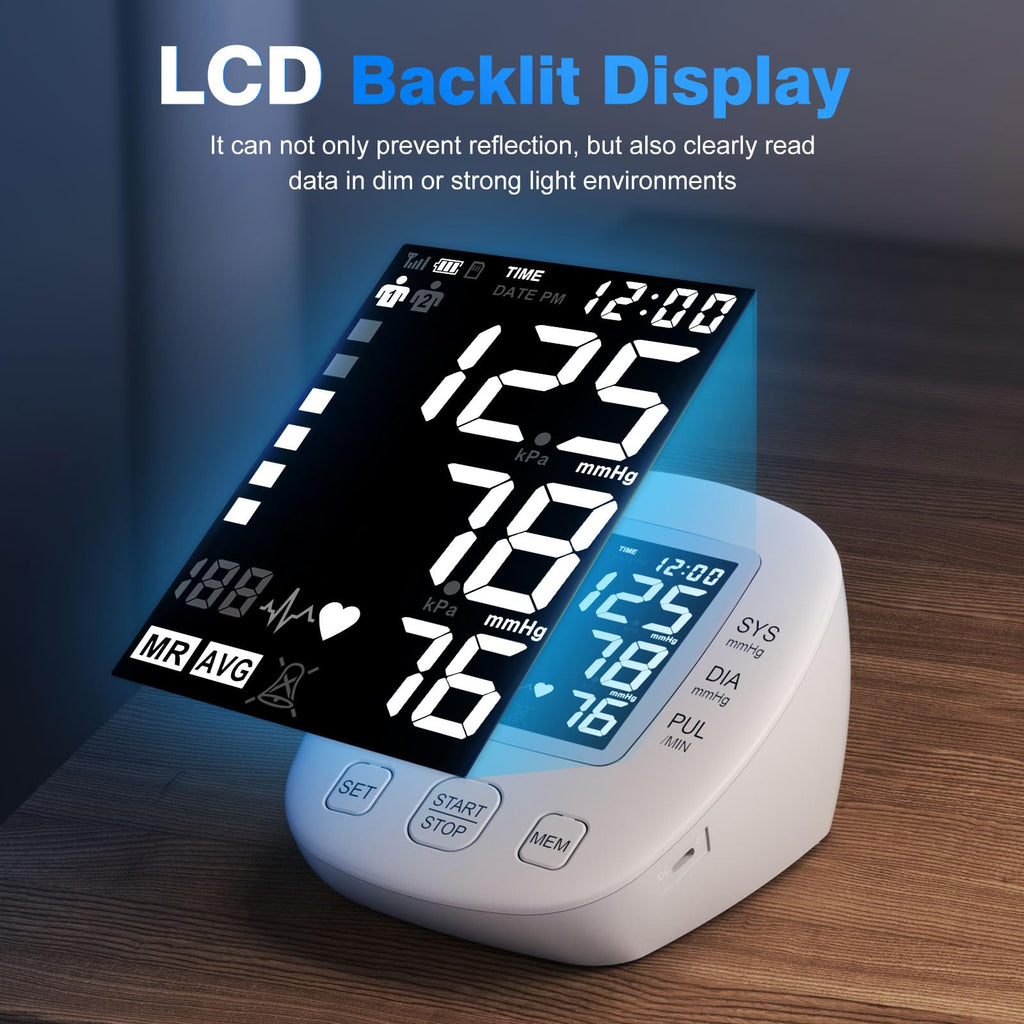 Automatic Digital Upper-Arm Blood Pressure Monitor with Adjustable Cuff M6252
