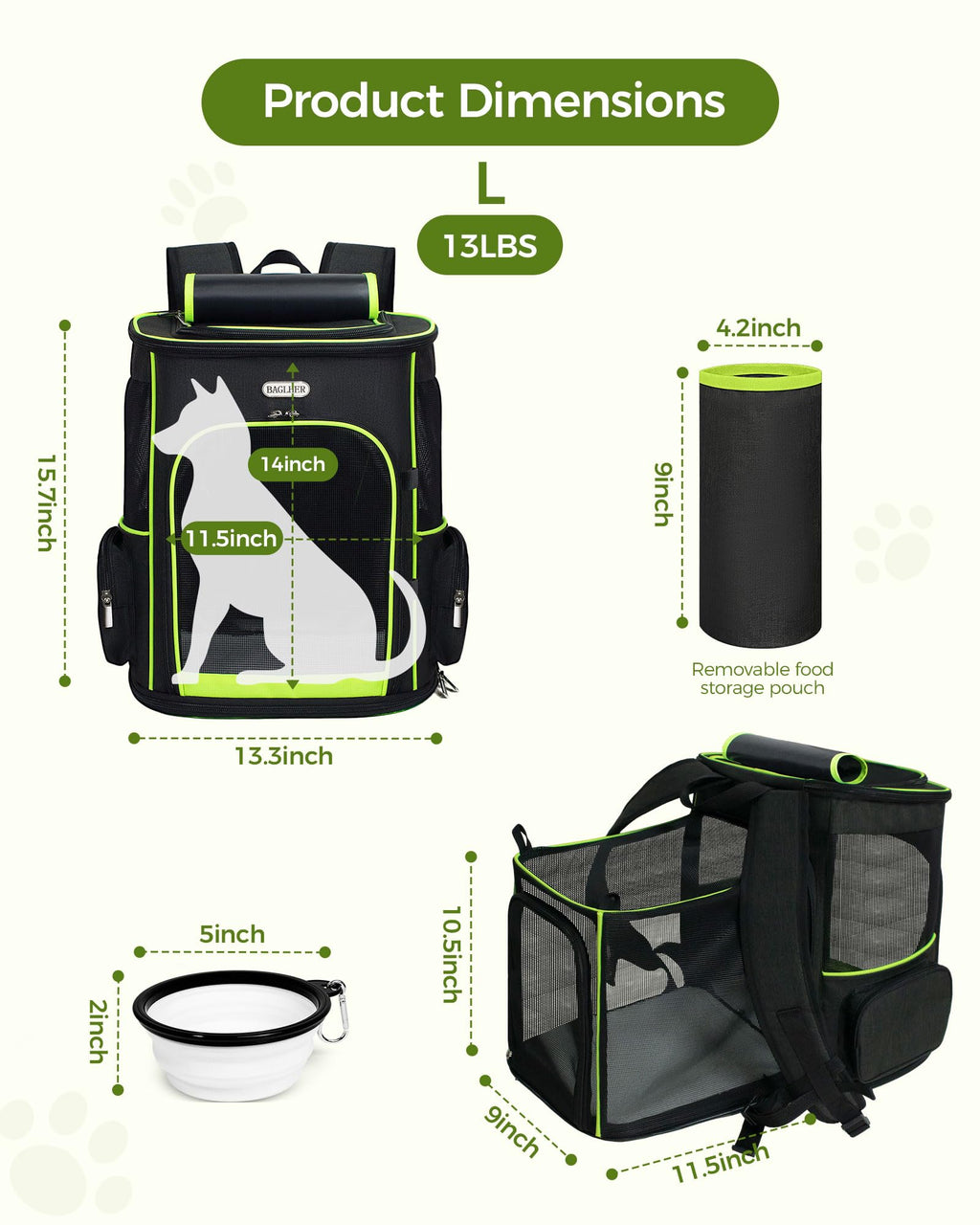 Expandable Cat Carrier Backpack with Breathable Mesh W6667