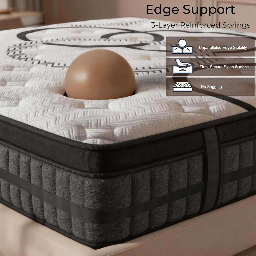 Full Size 12 Inch Hybrid Mattress with Memory Foam and Pocket Springs U81540