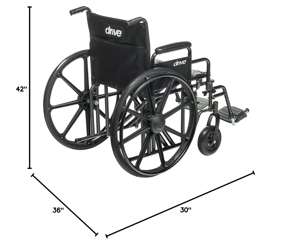 Black Bariatric Wheelchair with Elevating Leg Rests W25106