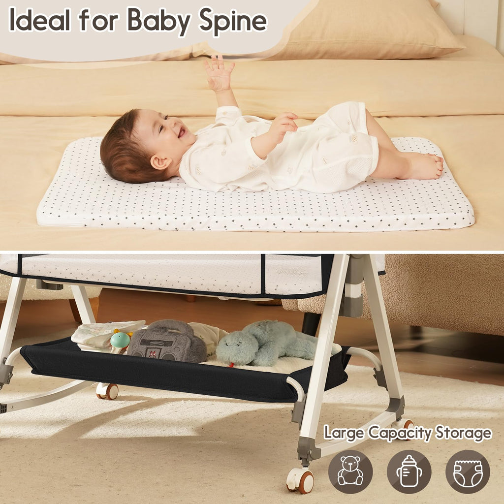3 in 1 Baby Bassinets Bedside Sleeper with Storage Basket F805200