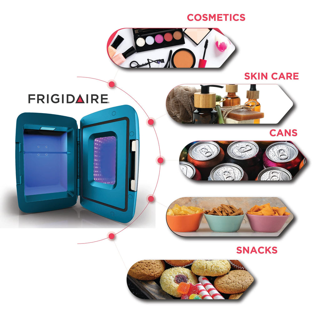 Gaming Light Up Mini Beverage Refrigerator 6 can 4 liters Blue D6399