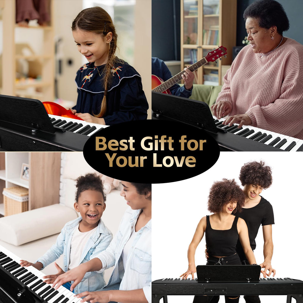 88 Key Weighted Digital Piano with Furniture Stand and Triple Pedal S415074