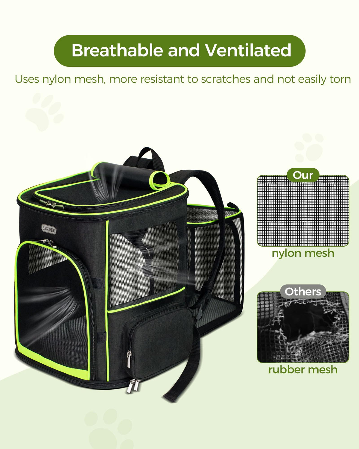 Expandable Cat Carrier Backpack with Breathable Mesh W6667