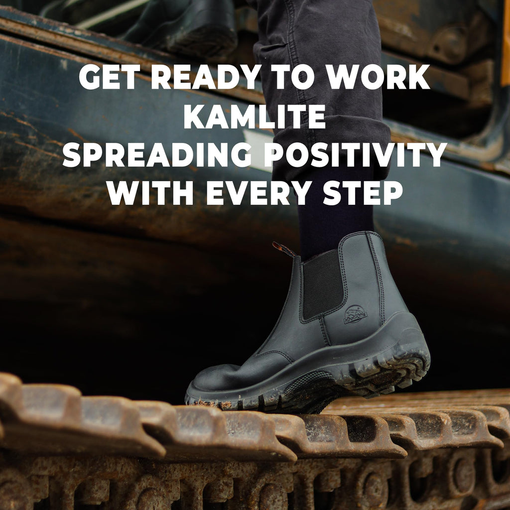 Slip On Steel Toe Waterproof Work Boots J5749