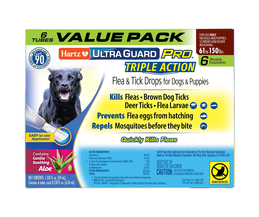 Flea & Tick Topical Dogs & Puppies Treatment, 6 Months, 61-150 lbs G45053