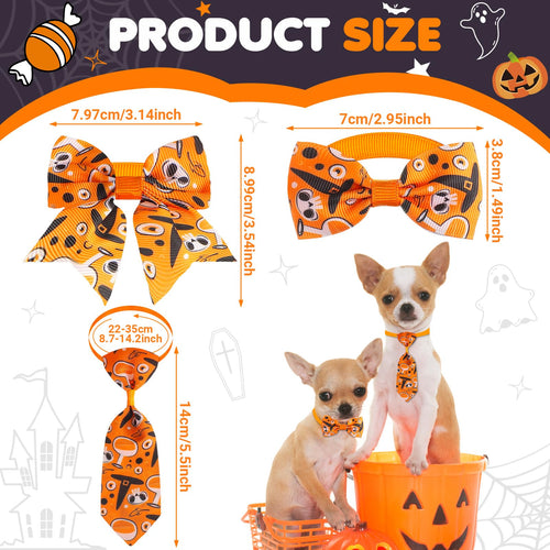 100 Pcs Dog Bow Ties Collar Set G822