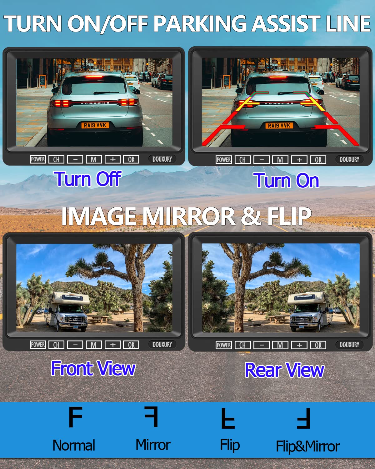 IP69 Waterproof HD 1080P Wireless Backup Camera System with 7" Monitor P52844