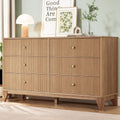 Fluted 6 Drawer Wood Dresser O963