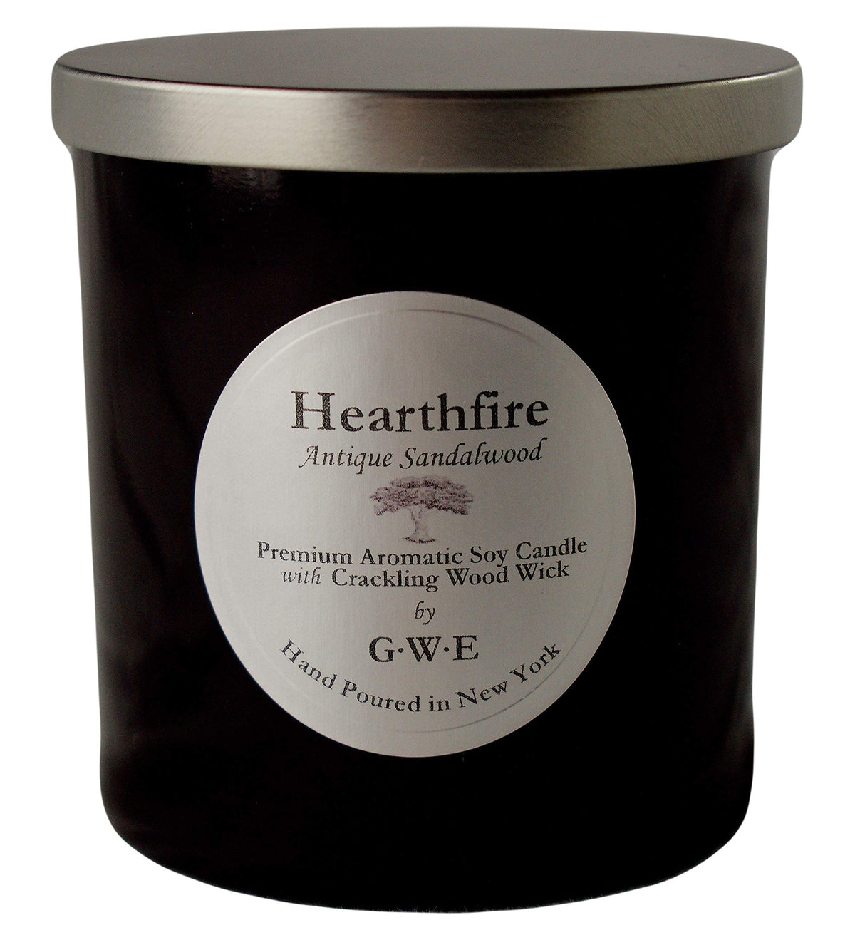 Sandalwood Scented Soy Candle with Wood Wick F240