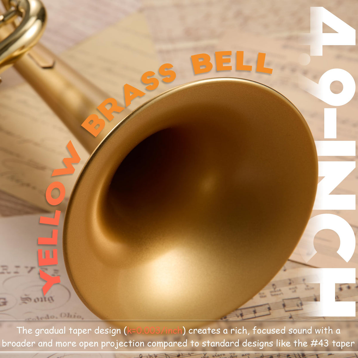 Satin Gold Bb Trumpet with Hard Case V895