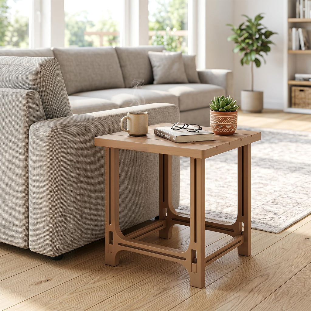 Brown Adirondack Side Table Set of 2 D6767