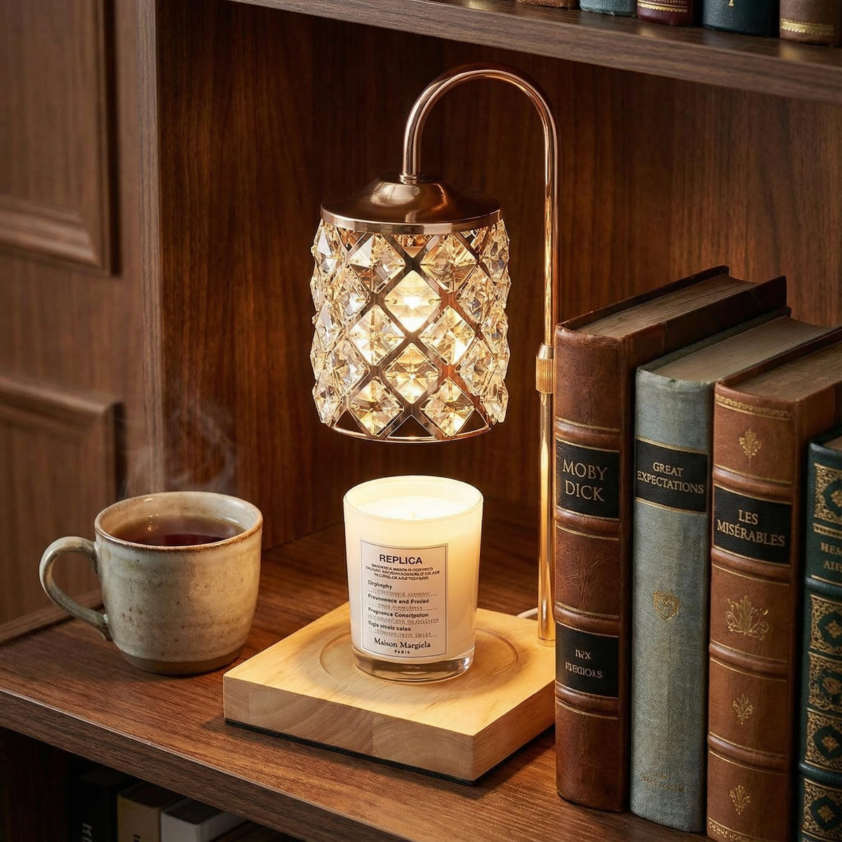 Dimmable Height Adjustable Candle Warmer Lamp with Timer and Remote L3344