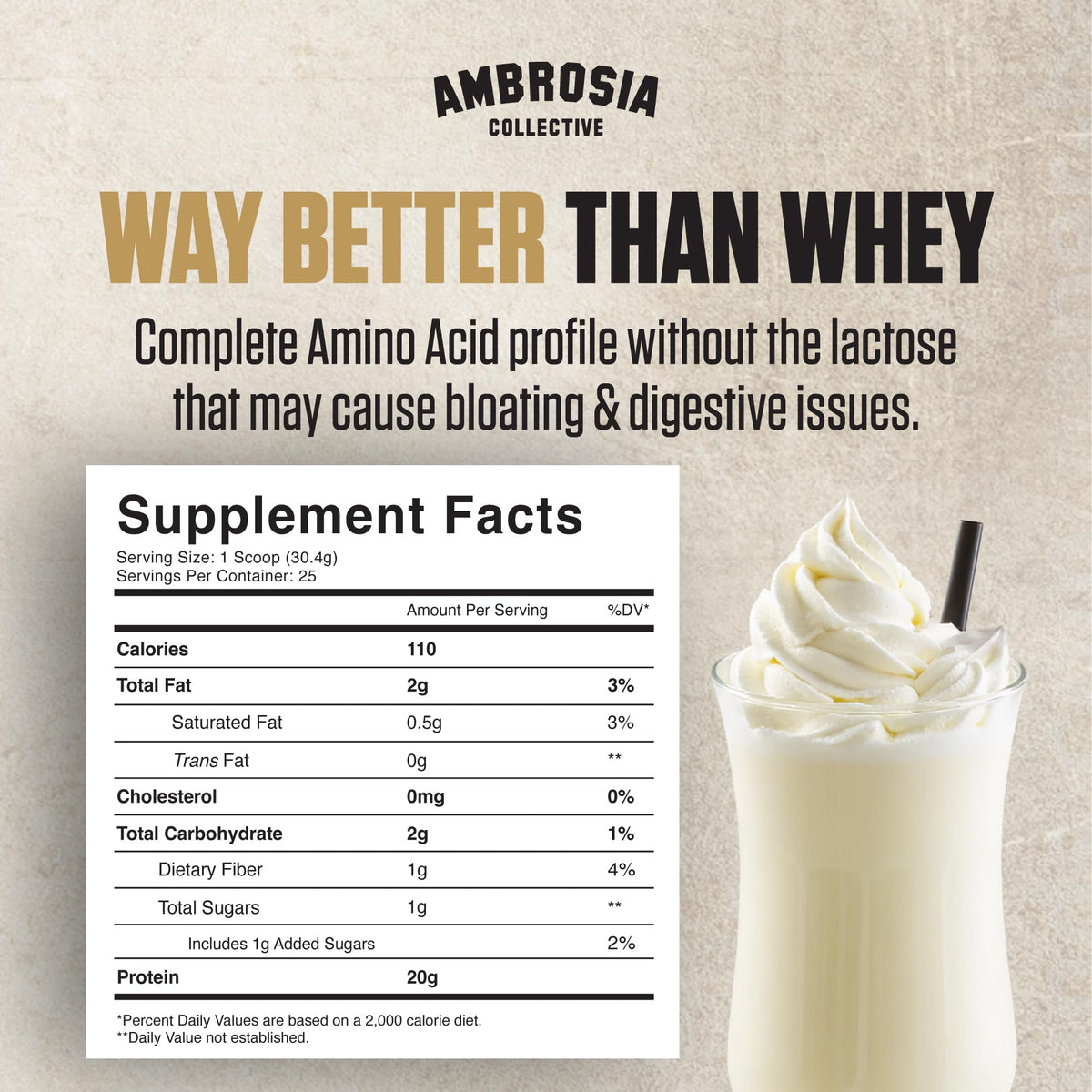 Plant Based Vegan Pea Protein Powder 20g Vanilla U33052