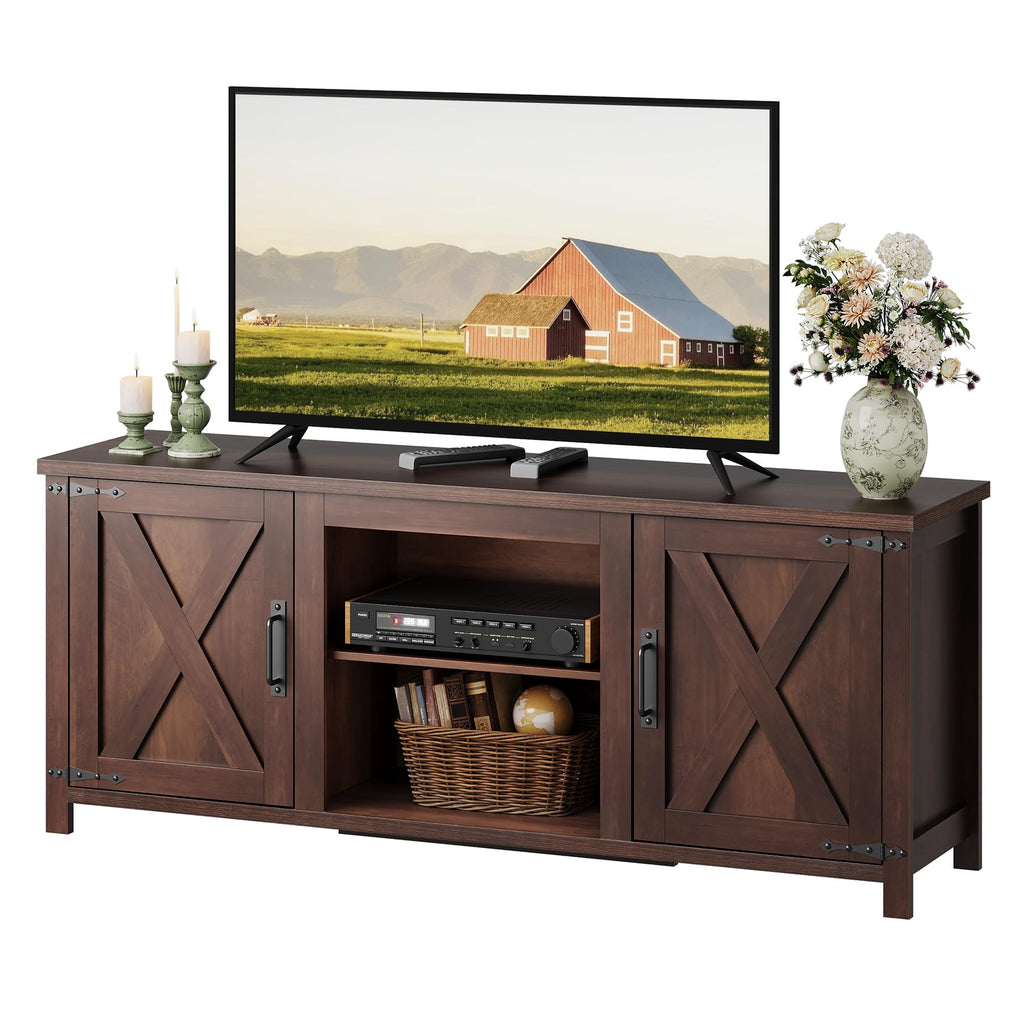 Farmhouse TV Stand Up to 65" Brown J26430