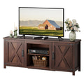 Farmhouse TV Stand Up to 65" Brown J26430