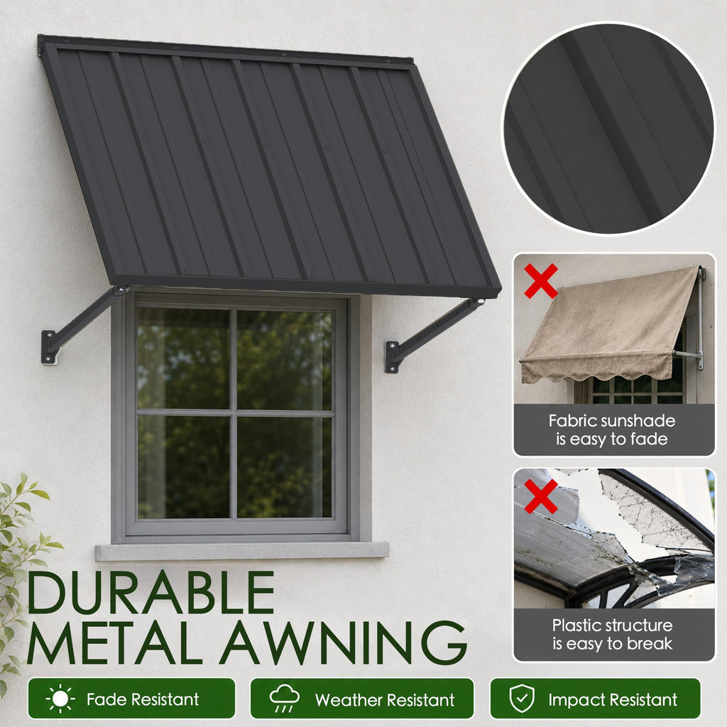 Adjustable Door Window Awning 42"W×32" W40791